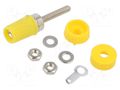 Connector: 4mm banana; socket; 15A; yellow; soldered,on panel CLIFF CL1557-TP/2