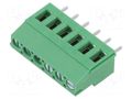 Connector: PCB terminal block; terminal; 16A; 300V; angled 90° ADAM TECH EB147A-06-D
