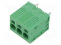Connector: PCB terminal block; terminal; 40A; 600V; straight; 1x3 ADAM TECH EB167A-03-M-180