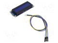 Display: LCD; alphanumeric; 16x2; blue; 87x32x13mm; LED; PIN: 4; 1x4 WAVESHARE WSH-23991