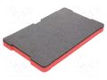 Foam insert; graphite-red; 500x320x40mm; 2pcs. LeanFoam LF-AR-MILL-PACK