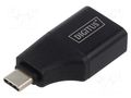 Adapter; HDMI socket,USB C plug; gold-plated; black DIGITUS AK-300450-000-S