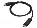 Cable; DisplayPort plug,both sides; 1m; black; DisplayPort 1.2 DIGITUS AK-340303-010-S