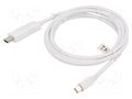 Cable; HDMI plug,mini DisplayPort plug; 2m; white DIGITUS AK-340304-020-W