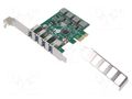 PC extension card: PCIe; USB A socket x4; USB 3.0; 5Gbps DIGITUS DS-30226