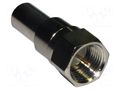 Connector: F; plug; male; crimped; for cable; straight; gold-plated AMPHENOL RF 222119