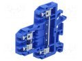 Splice terminal: rail; 32A; 690V; screw terminal; blue; polyamide POKÓJ ZUG-G/21-BU