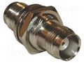 Adapter; TNC female,both sides; Insulation: POM; 50Ω; brass; 11GHz AMPHENOL RF 122344