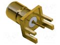 Connector: SMB; socket; male; straight; 50Ω; SMT; for cable; PTFE AMPHENOL RF 142311