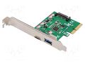 PC extension card: PCIe; USB A socket,USB C socket; USB 3.1 DIGITUS DS-30225