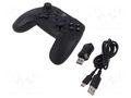 Gamepad; black; USB A; wireless; analog joysticks,with LED; 10m SAVIO SAVGP-RAGE/W