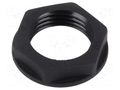 Nut; NPT1/2"; polyamide; 27mm; black; Thread: inch,NPT; Entrelec TE Connectivity 1SNG607033R0000