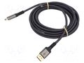 Cable; DisplayPort plug,HDMI plug; PVC; textile; 4K,UHD 2160p GOOBAY GOOBAY-PLUS-65270