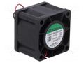 Fan: DC; axial; 12VDC; 36x36x28mm; 38.74m3/h; 67.3dBA; ball; 28AWG SUNON PF36281BX-A99