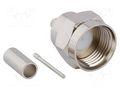 Connector: F; plug; male; soldering,crimped; for cable; straight AMPHENOL RF 531-40188