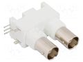 Connector: BNC; socket; female; angled 90°; 50Ω; THT; polypropylene AMPHENOL RF 031-6576