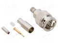 Connector: Mini BNC; plug; male; straight; 75Ω; soldering,crimped AMPHENOL RF 031-70261