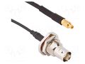 Cable; BNC female,MMCX male; straight; 0.153m; 50Ω AMPHENOL RF 095-850-206-006