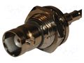 Connector: BNC; socket; female; straight; 50Ω; crimped; PTFE; brass AMPHENOL RF 112252
