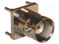 Connector: BNC; socket; female; straight; 50Ω; THT; on PCBs; PTFE AMPHENOL RF 112406
