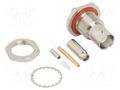 Connector: BNC; socket; female; straight; 50Ω; crimped; PTFE; brass AMPHENOL RF 031-318