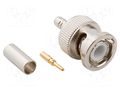 Connector: BNC; plug; male; straight; 50Ω; crimped; for cable; PTFE AMPHENOL RF 031-325
