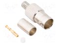 Connector: BNC; plug; female; straight; 75Ω; crimped; for cable AMPHENOL RF 031-70543-12G