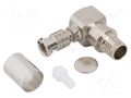 Connector: Micro BNC; plug; male; angled 90°; 75Ω; HD-BNC; crimped AMPHENOL RF 034-1119-12G