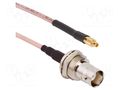 Cable; BNC female,MMCX male; straight; 0.153m; 50Ω AMPHENOL RF 095-850-302-006