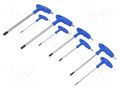 Wrench-set; hex key; 8pcs; Kind of handle: L KING TONY KT-22218MR
