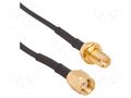 Cable; RP-SMA male,RP-SMA female; straight; 2m; 50Ω AMPHENOL RF 095-902-537M200