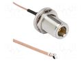 Cable; AMC female,N female; angled,straight; 0.15m AMPHENOL RF 095-909-155-003