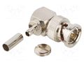 Connector: BNC; plug; male; angled 90°; 75Ω; soldering,crimped AMPHENOL RF 112588