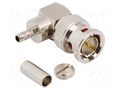 Connector: BNC; plug; male; angled 90°; 75Ω; soldering,crimped AMPHENOL RF 112962