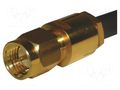 Connector: SMA; plug; male; straight; 50Ω; soldering,clamp; PTFE AMPHENOL RF 132125