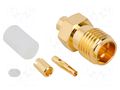 Connector: SMA; plug; female; straight; 50Ω; soldering; for cable AMPHENOL RF 132257