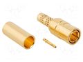 Connector: Mini SMB; plug; female; straight; 75Ω; for cable; PTFE AMPHENOL RF 142222-75
