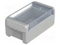 Enclosure: multipurpose; X: 80mm; Y: 151mm; Z: 60mm; BOCUBE; grey BOPLA B140806PC-V0-G7035