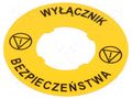 Label; 22mm; Platinum; yellow; Ø: 60mm; PVC LOVATO ELECTRIC LPXAU122