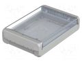 Enclosure: multipurpose; X: 125mm; Y: 191mm; Z: 40mm; BOCUBE; grey BOPLA B181304PC-V0-G7035