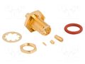Connector: RP-SMA; socket; male,reverse; straight; 50Ω; PTFE; brass AMPHENOL RF 901-10768