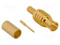 Connector: MCX; plug; male; straight; 75Ω; crimped; for cable; PTFE AMPHENOL RF 919-137P-71SX