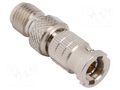 Adapter; HD-BNC male,SMA female; Insulation: PTFE; 50Ω; brass AMPHENOL RF APH-HDBNCP-SMAJ