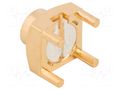 Connector: coaxial; socket; male; SMP; THT; on PCBs; straight; brass AMPHENOL RF SMP-MSSB-PCT-10