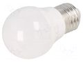 LED lamp; neutral white; E27; 230VAC; 5W; 200°; 4000K; 3pcs. GTV Poland GT-B45CNW5W-3