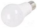 LED lamp; white cold; E27; 230VAC; 1400lm; 14.1W; 180°; 6500K GTV Poland LD-PZ3A60-15W