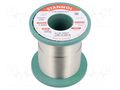 Tin; lead free; Sn96,5Ag3Cu0,5; 1.2mm; 500g; reel; 2.7%; Flux: SW26 STANNOL SN955T2708/1.2/0.5