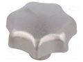 Knob; Ø: 63mm; Int.thread: M12; stainless steel; DIN 6336 ELESA+GANTER DIN6336NI-63-M12-E
