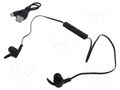 Wireless headphones with microphone; black; Features: with LED SAVIO SAVSLWE-02