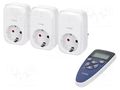 Power socket; plug-in; 230VAC; 30m; socket x3,remote control VIRONE VIR-RS-1-SCHUKO